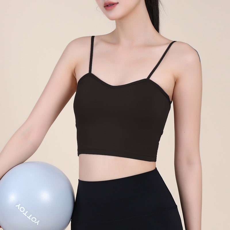 Summer All-In-One Spaghetti Strap Pilates Back Sports Bra Women'S Fitness Yoga Push-Up Fitness Running Bra - Image 1